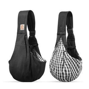 Tomkas Black Small Pet Sling Carrier Wrap Adjustable Crossbody Cat/Dog Carrier M